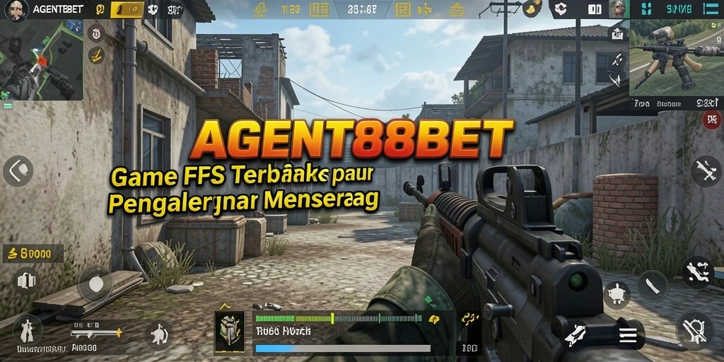 Screenshot gameplay AGENT88BET menampilkan aksi tembak-menembak yang mendebarkan.