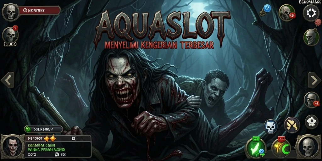 Tampilan gameplay AQUASLOT yang menakutkan dan mendebarkan.