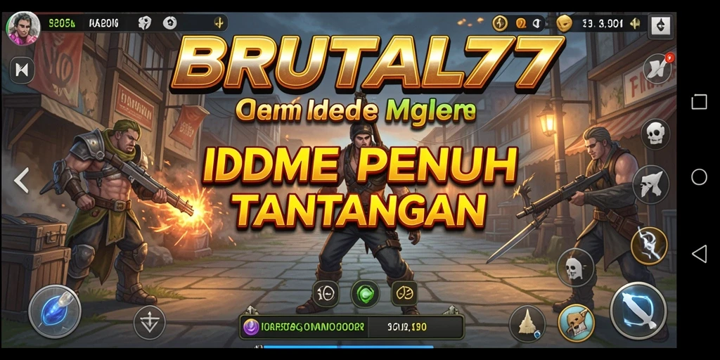 Tampilan gameplay menarik dari BRUTAL77 yang menggambarkan kemajuan langkah demi langkah.