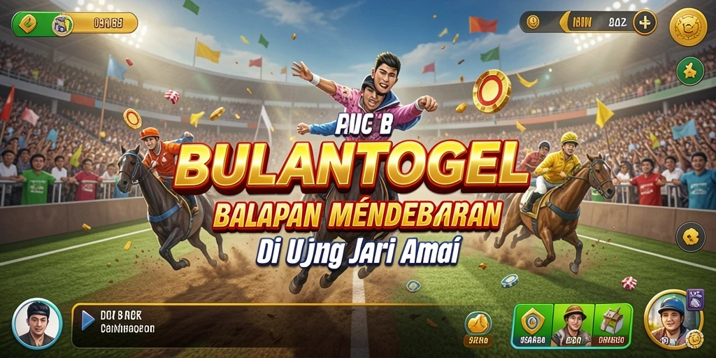 Screenshot gameplay BULANTOGEL yang menampilkan aksi balapan mendebarkan.