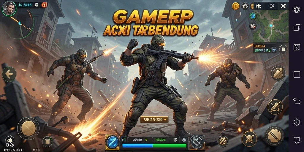 Screenshot GAMERP menampilkan pertempuran seru dengan grafis yang luar biasa.