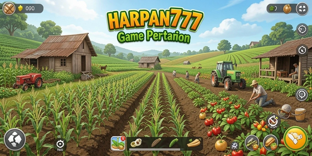 Tampilan gameplay HARAPAN777 yang menarik saat bertani.