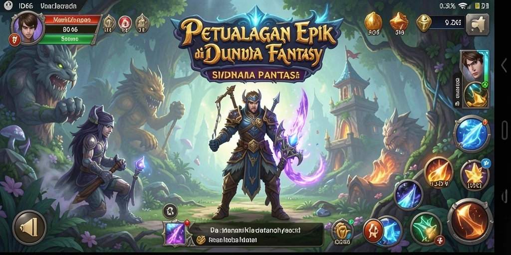 Screenshot gameplay ID66 yang menampilkan pertempuran epik dan karakter berwarna-warni.