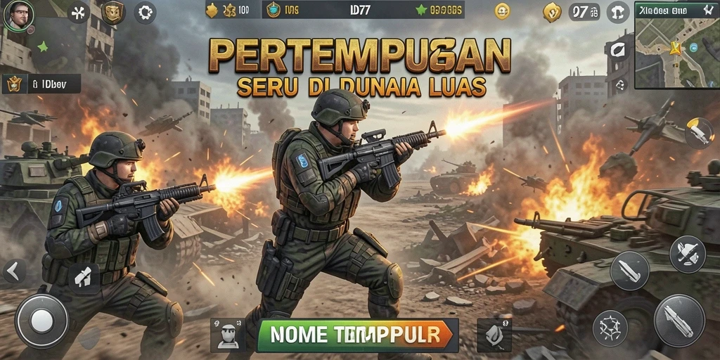 Screenshot IDR77 menampilkan aksi pertempuran yang seru dan grafis menakjubkan.