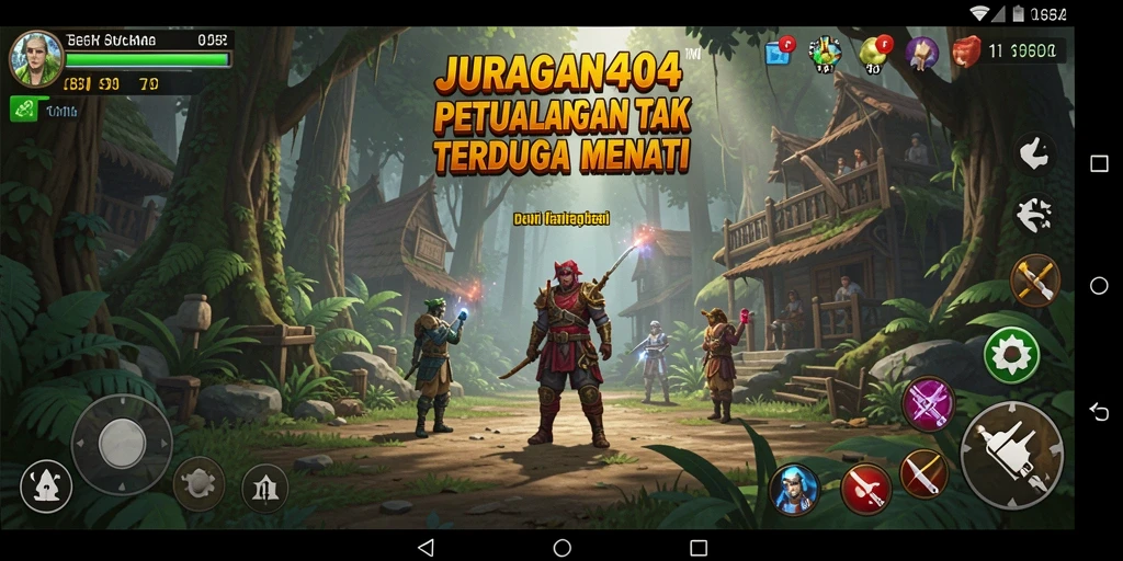 Gameplay menakjubkan JURAGAN404 dalam dunia petualangan.