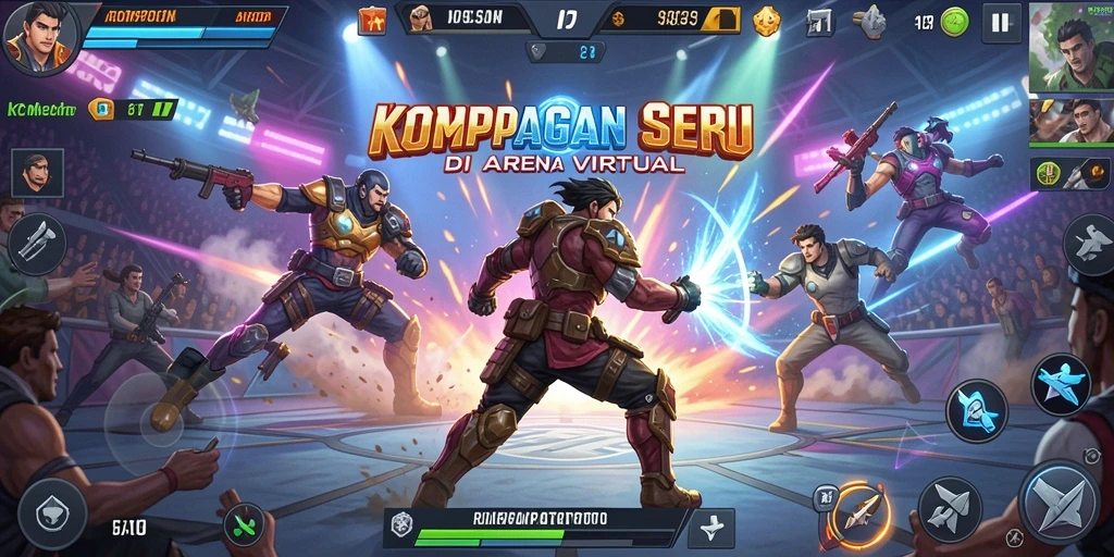 Gameplay mendebarkan di arena pertarungan KOMPASTOTO.