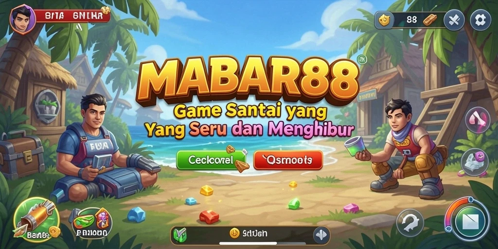 Tampilan gameplay MABAR88 yang penuh warna dan menghibur.