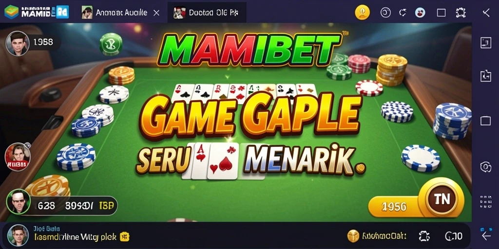 Screenshot gameplay MAMIBET menampilkan suasana seru permainan Gaple.