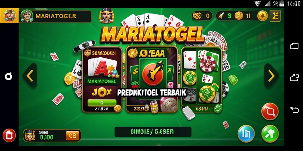 Tampilan utama gameplay MARIATOGEL dengan analisis angka togel.