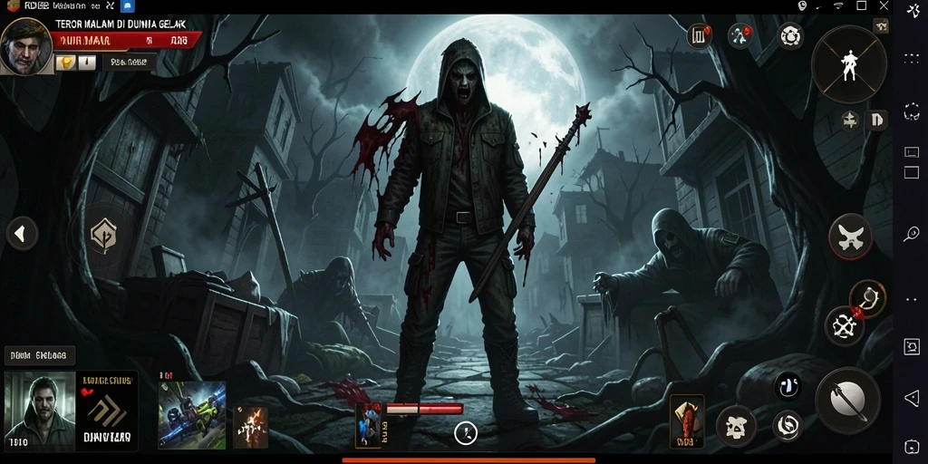 Screenshot menampilkan aksi menegangkan dalam <strong>RDI88</strong> saat pemain menjelajahi area gelap dan misterius.