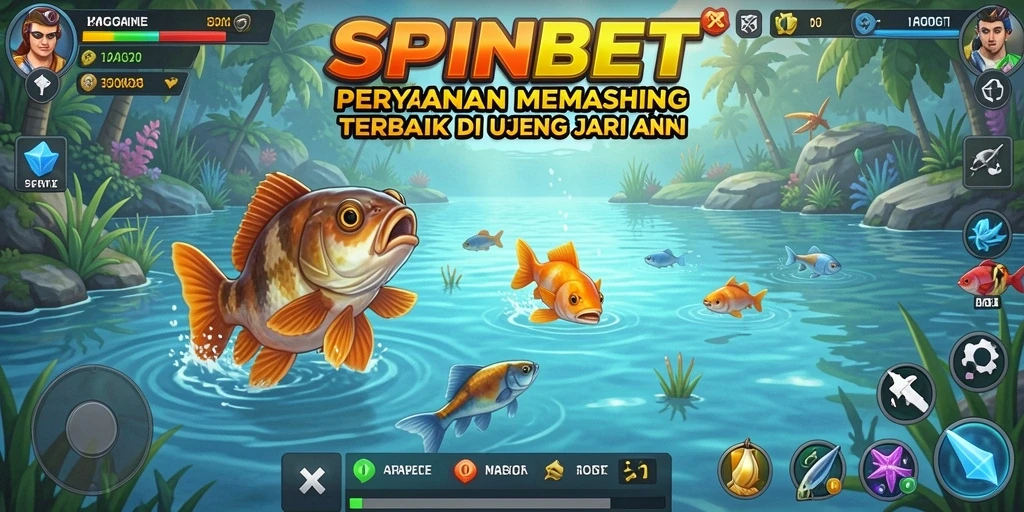 Tampilan gameplay SPINBET dengan aksi memancing yang seru.