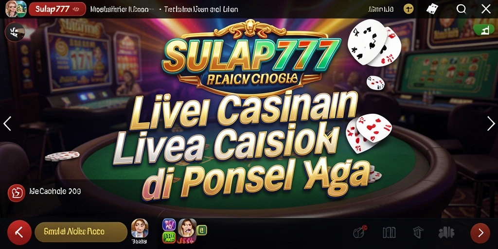 Screenshot SULAP777 menampilkan dealer profesional dan gameplay Live Casino yang dinamis.