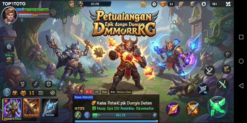 Tampilan gameplay seru dalam dunia fantasi TOP1TOTO.