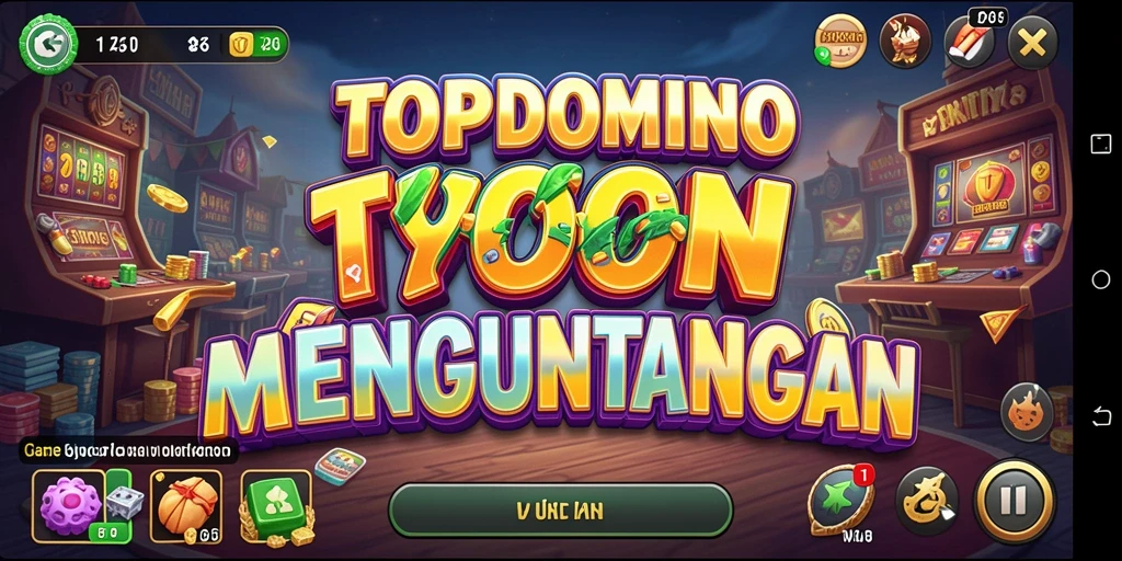 Tampilan gameplay <strong>TOPDOMINO</strong> yang menarik dan berwarna-warni.