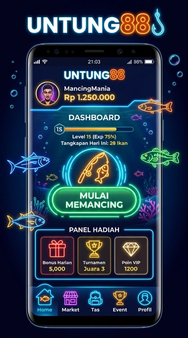 Tampilan utama aplikasi untung88 yang ramah pengguna.